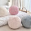 Deep Pink Round Pillow Soft Decorative Cushion 30 cm 5
