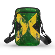 Jamaika-Flagge Umhängetasche für Erwachsene, Polyester, kleine Crossbody-Tasche mit verstellbarem Schultergurt