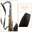 Adjustable Saxophone Shoulder Strap Black Lint 1Pack 2.2x1.5x0.8in 3