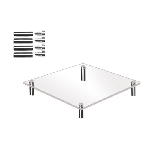 Baking Sheet,Clear Acrylic Cake Display Stand Square Metal Support Shelf 1