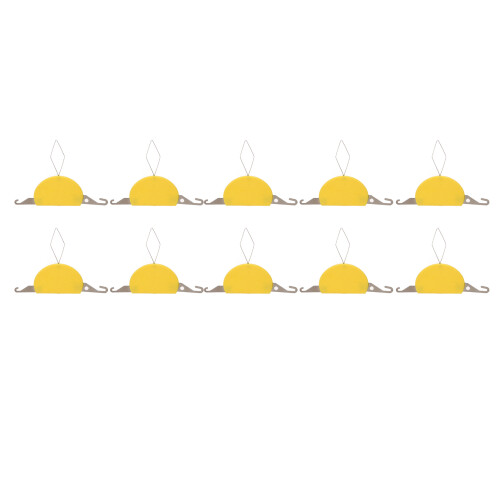 10pcs Yellow 3-in-1 Needle Threader, Portable Craft Tool 6.75cm 1