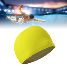 High Elasticity Thick Polyester Swimming Cap 22x14cm for Women Men