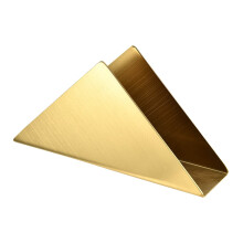 Stainless Steel Gold-Plated Napkin Holder, Vertical Design – Durable & Stylish for Home/Office/Restaurant, Compatible with Business Card Organizer