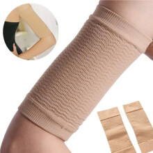 Large Flesh Color Slimming Arm Sleeves Elastic Breathable Nylon Free Size