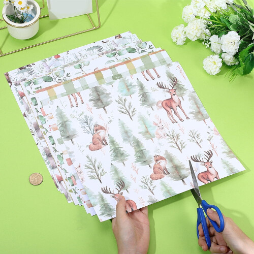 Vintage Scrapbook Paper Pads Squirrels Fawns Hedgehogs 2