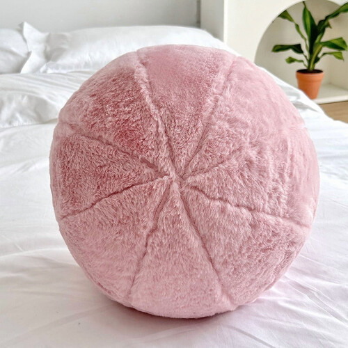 Deep Pink Round Pillow Soft Decorative Cushion 30 cm