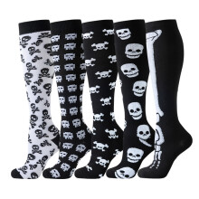 Compression Socks for Women Circulation Knee High 5 Pairs for Nurses, Running, Travel, Athletic，Style 11