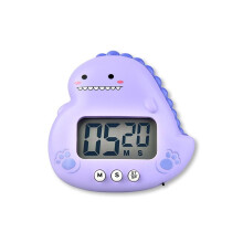 Cartoon Dinosaur LCD Digital Timer for Study – Purple