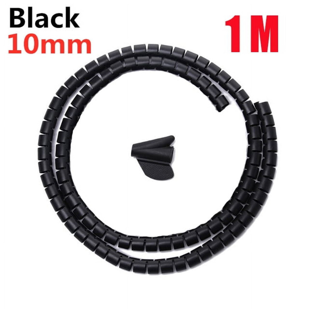 2M/1M Flexible Spiral Cable Wire Protector Cable Organizer Computer Cord Protective Tube Clip Organizer Management Tools 16/10Mm 9558830266598