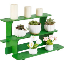 Wooden Display Shelf with 3 Tiers Straight Retail Table Display Stand Retail Table Display Stand Display Rack for Counter Craft Shows Farmers