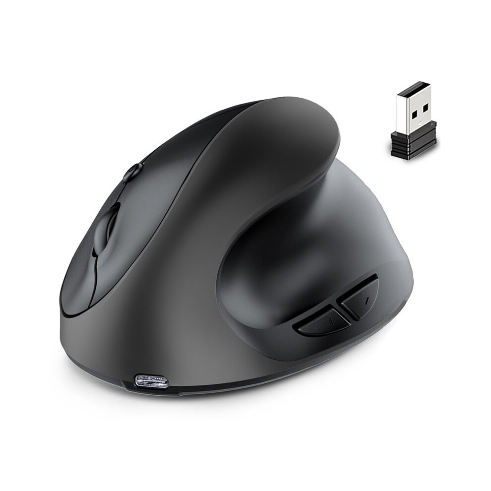 Rechargeable Dual Mode Usb 2.4G Wireless + Mouse Vertical Ergonomic Optical Mice For Computer Notebook Black 4712778236975
