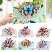 Mother's Day 3D pop-up greeting card with paper-carved