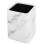 Modern White Marble Pattern Bathroom Trashcan with Double Layer Design for Home and Office 1
