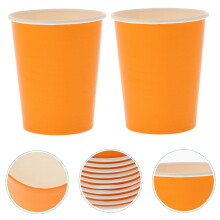 100Pcs Orange Craft Paper Cups Disposable and Environment Safe for Art Activities