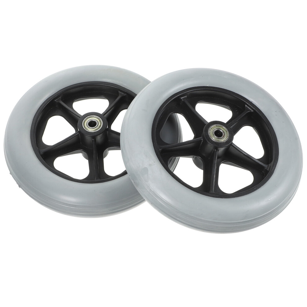 Wheelchair Caster Wheels Assembly Iron 8 Inches 2 Set