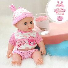 7-inch Washable Enamel Doll, Soft PVC, Detachable Outfit, Realistic Eyes – Yellow Interactive Play Companion