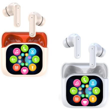 Wireless Bluetooth Translation Earbuds with LED Display, Real-Time 144-Language Translator, AI Noise Reduction, Waterproof—Compatible with