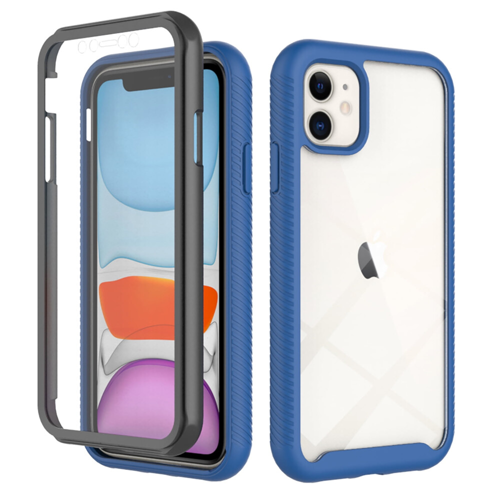 Iphone 11 Case Clear Rugged Dual-Layer Dark/Blue 9085618998612