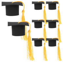 cupcake decorations graduation Graduation Tassel Cap Toppers Paper 8pcs