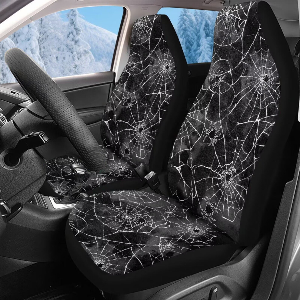 Car Seat Covers For Front Seats Â Premium Cobweb Print, Universal Fit For Cars, Sedans, Trucks, Suvs, Compatible With Most Vehicles Coral 9426043668891