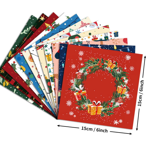 Conjunto de papel para scrapbook de Natal Capino com 12 unidades 2