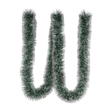 6.56 Ft Army Green Tinsel Christmas Garland, Metallic Twist Shiny Decor for Tree, Home, Indoor/Outdoor Party – Compatible with Xmas Decor