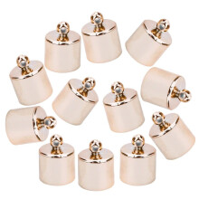 100 DIY Jewelry Bead Caps Cord End Cap Leather Tassel Connector 6/10mm - Rose Rose Gold