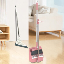 3-Piece Blue Soft-Bristle Cleaning Set – 180 Swivel Broom, Self-Cleaning Dustpan & Foldable Magic Broom, Compatible with Hardwood & Tile