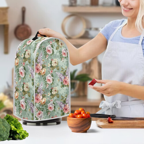 Κάλυμμα σκόνης μπλέντερ Floral1Pcs από πολυεστέρα, αδιάβροχο για γυναίκες 1