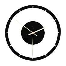 Transparent Acrylic Silent Wall Clock for Living Room, Modern Home Decor, Minimalist Style, Battery Operated,Black