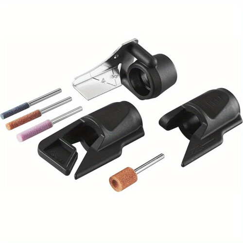 Sharpening Accessory Kit with Angle Guide & Grinding Stone – Compatible with Rotating Tools for Gardening, Chainsaws & DIY