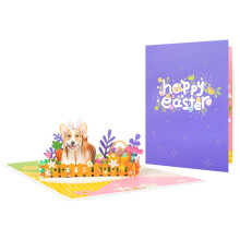 Easter Pop Up Card 8 inches 3D Bunny Greeting Card with