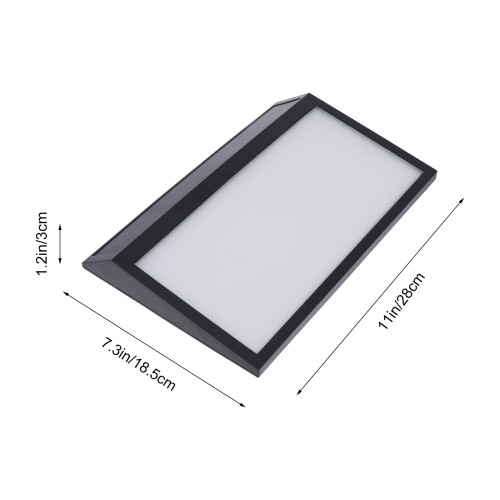 HEMOTON Solar LED Door Number Light Black Plastic