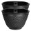 Cast Iron Teacup Black 2 pcs 8.1 x 8.1 x 5.3 cm 6