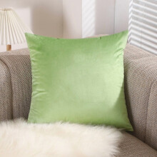 Soft Throw Pillows 40x40cm Light Green Plush Decorative Pillows with Polyester Fiber Filling, 1 Pc – Ideal for Bed, Sofa, Living Room