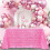 Rose dug rektangulær lyserød 122 cm 5