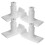 Hiking Walker Skis 4Pcs White Plastic 4