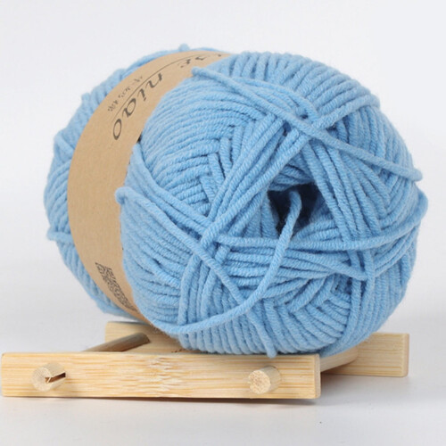 PRYESS Solid Medium Cotton Yarn, Cotton Wool for Hat Making, Fine Yarn for Scarf and Sweater, #K