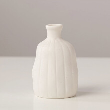 Ikebana Vase Bud Flower Arrangement Hydroponics Colorful Ceramic Decorative Vase (White)
