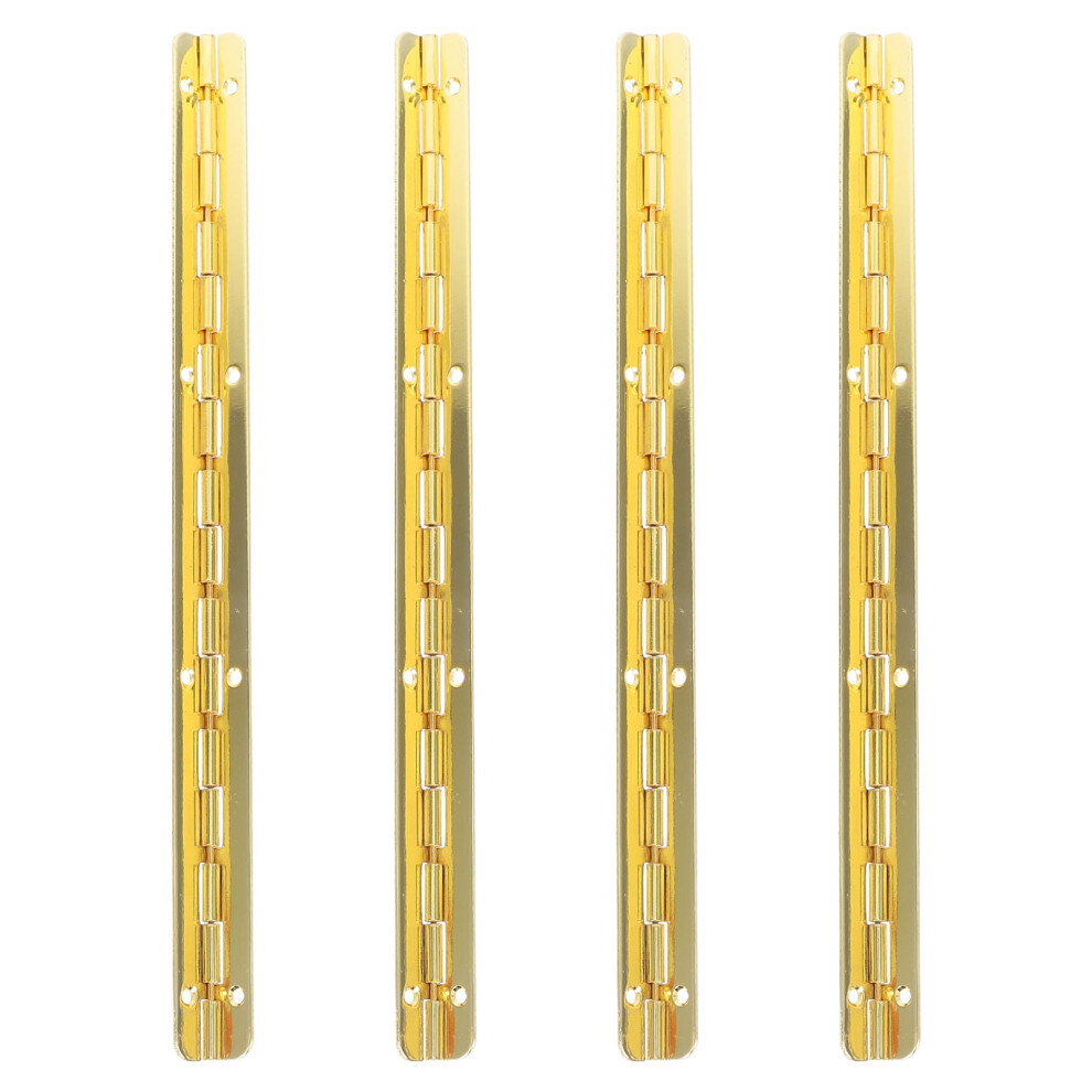 4Pcs Small Golden Metal Hinges For Wooden Boxes, Easy Installation Replacement Hardware 9341593705783