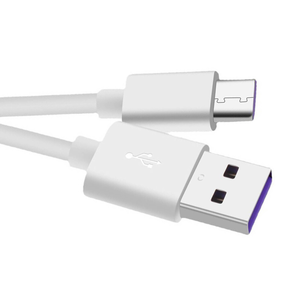 1M 5A Type C Fast Charging Data Cable For Android Phones White 8441387640113