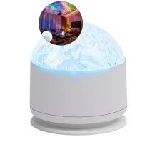 2-in-1 Galaxy & Aurora Night Light Projector with Remote, USB Rechargeable, Ocean Wave & Northern Lights Effect – Compatible with Bedroom Decor