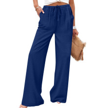 Women's Straight Leg Pants Elastic Waist Breathable