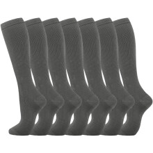 7 paia di calze a compressione per uomo e donna, supporto ottimale per corsa e ciclismo, calze sportive al ginocchio.