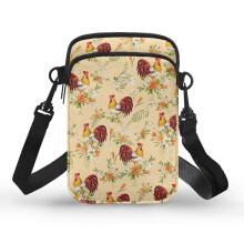 Stylische, verstellbare Umhängetasche mit Blumenmuster von Rooster, Damen, verstellbarer Schultergurt für Freizeit und Alltag