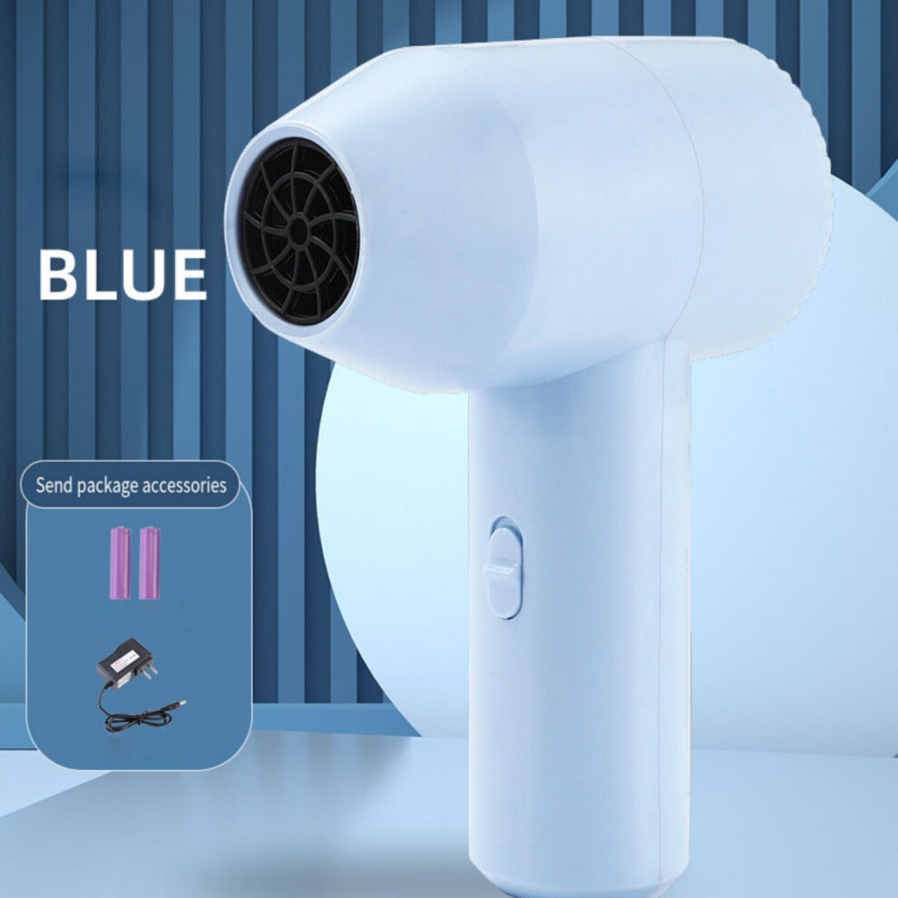 Portable USB Rechargeable Hair Dryer - Quiet, Fast-Drying, Travel-Friendly for Artists & Students | Compatible with FAJHHA | Blue
