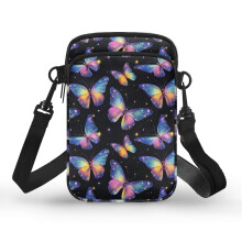 Starlight Butterfly Crossbody-Tasche – Einzigartiges Geschenk, mit verstellbarem Riemen für den täglichen Weg zur Arbeit oder