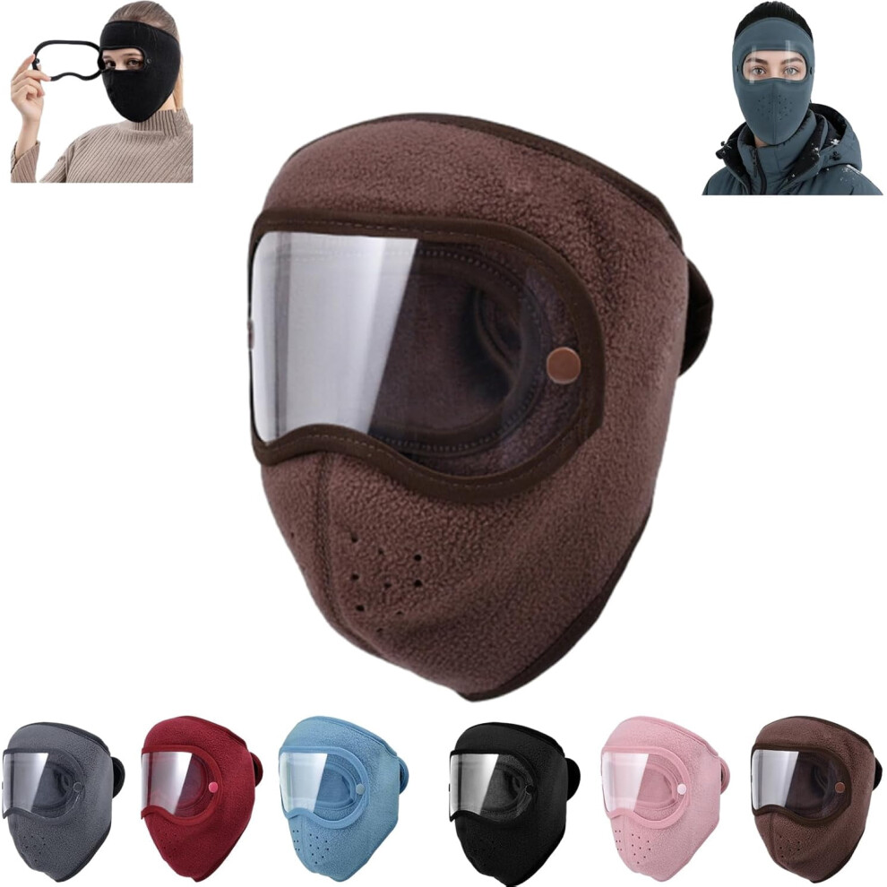 Winter Windproof Face Mask With Detachable Goggles Â Warm & Protective For Outdoor Activities 9122141120766