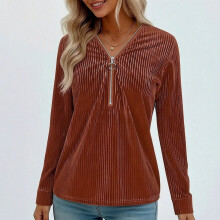 Women's Solid Long Sleeve Top Soft Casual Basic