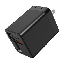 3-in-1GaN-laturi, 80 W maks., Type-C-kaapelilla ja 2 USB-portilla – yhteensopiva puhelimien ja kannettavien tietokoneiden kanssa